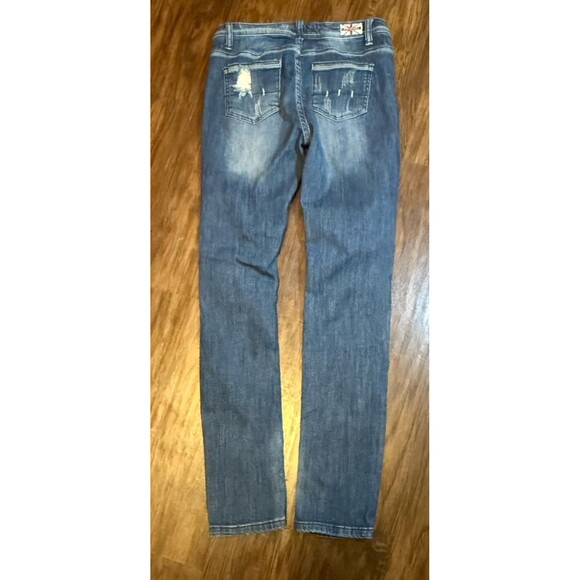 Machine Nouvelle Mode Women’s Jeans Size 5 Or 28 Italy 42 Distressed Skinny Fit - Picture 7 of 7